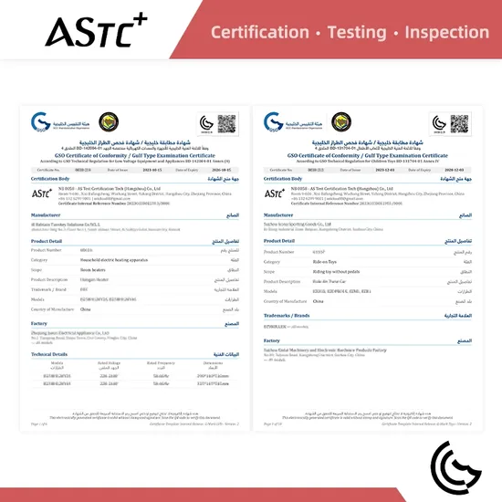 Gcc G-Mark Gcts Certification Service Customs Clearance for LVD Electrical Products
