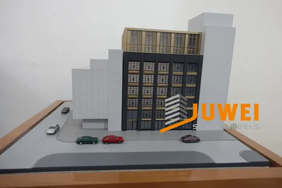 Plastic Architectural Building Model with Wooden Base for Display (JW-218)