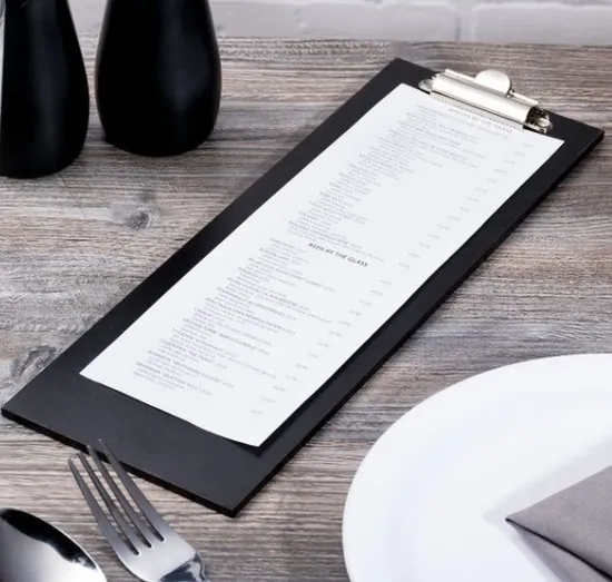 Weljia Wholesale 4 1/2" X 12 1/2" Wooden Color Menu Board with Clip