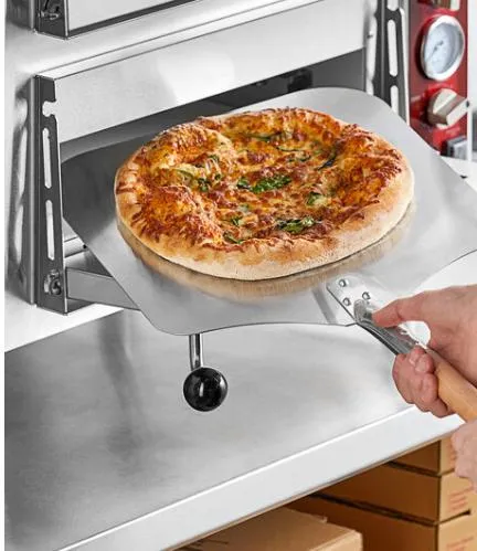 Weijia 14" X 16" Aluminum Pizza Peel with 12" Wooden Handle