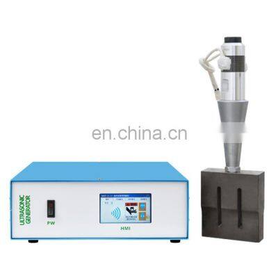 China factory Lingke 15kHz 2600w plastic sheet digital spot ultrasonic bonding welding machine set generator transducer
