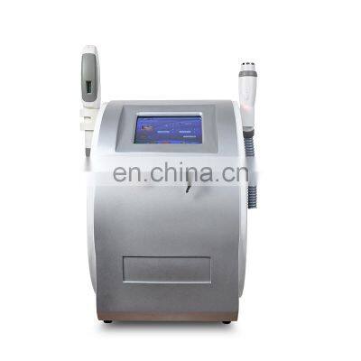 Double handpiece IPL RF E light OPT hair removal machine with big spot size