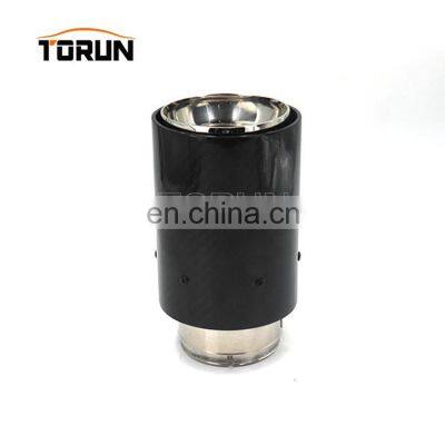 New style Universal matt carbon fiber chrome for ak exhaust tip