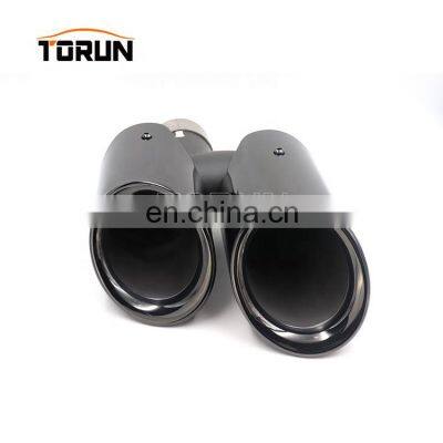 Hot sale high quality Universal blue exhaust muffler tips for porsche 14-16 Macan Round Chroming Black
