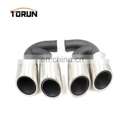 wholesale price hot sale exhaust tips for cayenne 10-14 Cayenne 958 V6 Round Mirror Polish Chroming Black