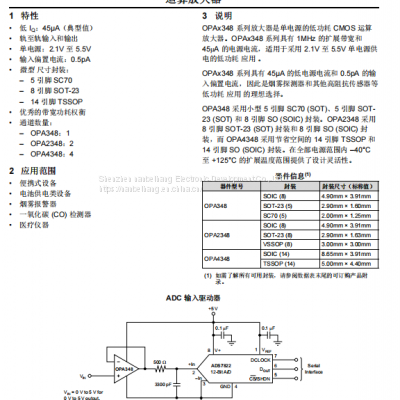 Opa348aidckr op amp Ti original spot