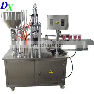 Automatic Rotary type ice cream juice jelly water milk yogurt cup filling and sealing machine