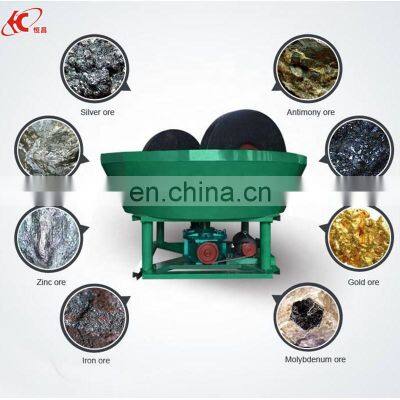 Hot Sale Model 1200 Ore Dressing Wet Pan Mill Machine Stone Gold Mine Mill