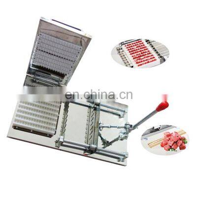cheap price stainless steel manual mutton kebab machine beef satay string making machine