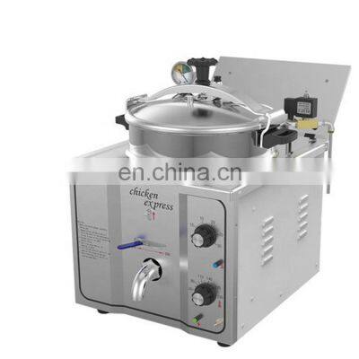 Hot sale stainless steel Pressure Fried chicken furnace 16L electric table top chicken pressure fryer machine