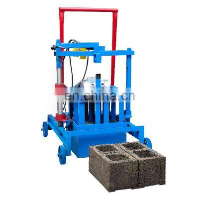 Factory Supply small mobile portable Manual Hollow Cement fly ash Block bricks Making machinery Brick block Maker making Machine