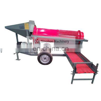 Mobile small gold screening sand washing equipment gold trommel parts