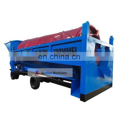 China Alluvial Placer River Gold Washing Trommel Screen From Manufacture