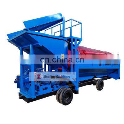 High efficiency trommel gold washing plant mobile gold trommel screen for sale