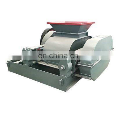 Manganese steel slag salt small mini double teeth roller crusher factory price