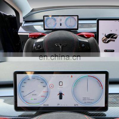 Car Center Consoles Lcd Dashboard Instrument Panel Multimedia Linux GPS Navigation Touch Screen Display For Tesla Model 3 Y