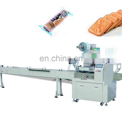 Automatic Biscuit Cookie Crackers Dry Bread Rusk Food Packing Machine Without Tray/on Edge Packaging Machine