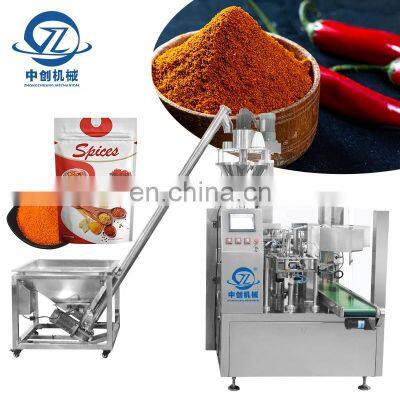 Hot Selling Pepper Chili Powder Filling Zip Pouch Packaging Spices Flour Premade Bag Polvo Doypack Packing Machine Emballage