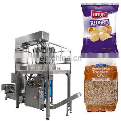 Automatic grocery food weight packing machine groundnut almond oat chocolate bean potato crisps packing machine
