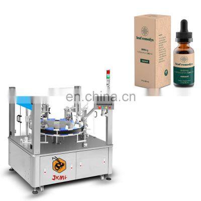 JKMF Economical Rotary Vertical Type Semi Automatic Bottle Box Packing Cartoning Machine