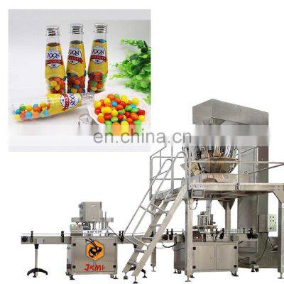 VFFS 10 heads weighing Bulk Orange Candied Fruit Snacks Particle Measuring Filling Machine