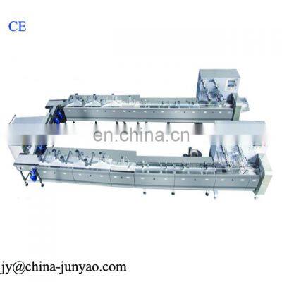 L1000T Automatic Horizontal Lifting Type 2 lines Flow Crisp Cereal Bar Feeding and Snack Packing Machine Line
