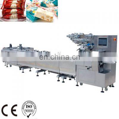Automatic Disc Feeding full servo control Horizontal peanut bar roll wafer pillow Wrapping Machine