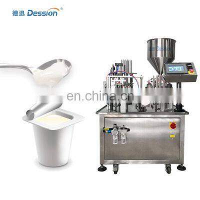 full automatic sauce yogurt pot toothpaste filling sealing machine with machine a sceller le pot de yaourt
