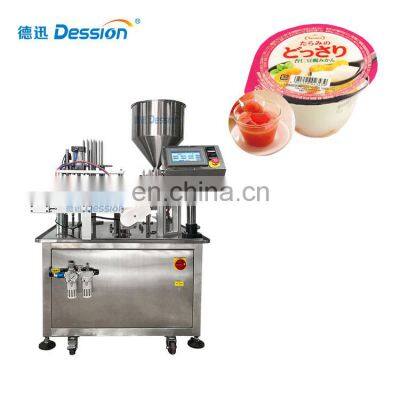 Small Jelly Cup Filling Sealing Machine Full Automatic Gel Cup Filling Machine