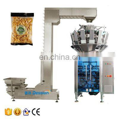 china supplier nitrogen filling snack chips packing machine