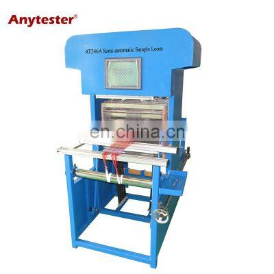 Semi-automatic sample weaving machine for yarn testing