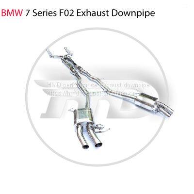Stainless Steel Exhaust Pipe Manifold Downpipe is Suitable for BMW 7 Series F02 Auto Modification Electronic Valve whatsapp008618023549615