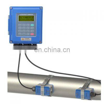 Taijia TUF-2000B fixed ultrasonic clamp on price flow meter wall mounted flow meter thread connection