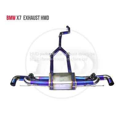 Titanium Alloy Exhaust Pipe Manifold Downpipe is Suitable for BMW X7 Auto Modification Electronic Valve whatsapp008618023549615
