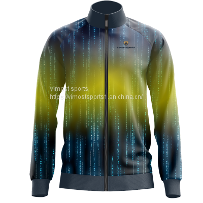 High Quality Custom Sublimation Jacket with Black Zipper