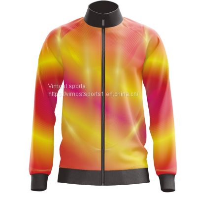 Custom Sublimation Jacket with Black Zipper for Young Man