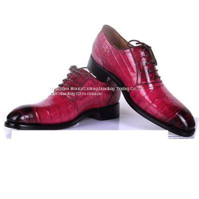 Genuine Leather Imported Crocodile Belly Italian Handmade Custom High-End Luxury Business Formal Leather Shoes Men's Shoes