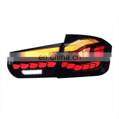 Landnovo hot selling body parts modified car reversing parking car rear light for BMW M3 f30 dragon scale led taillight