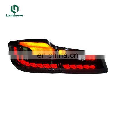 Landnovo body parts car assembly taillight led lamp replacement For BMW 5 series dragon scale style led tail light