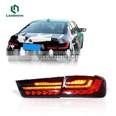 Landnovo body parts car rear light led lamp car taillight replacement For BMW 3 series g20 dragon scale style led tail light