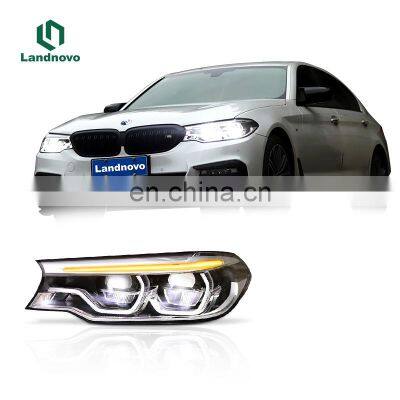 landnovo plug and play upgrade assembly LED headlight head lamp FOR 18-20 BMW 5 series g38 head light
