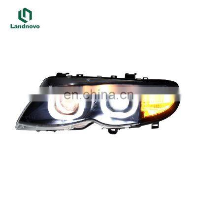 Landnovo full led Modified Car Head Lights Tail Light Halogen & Xenon for BMW E46 head lamp headlight