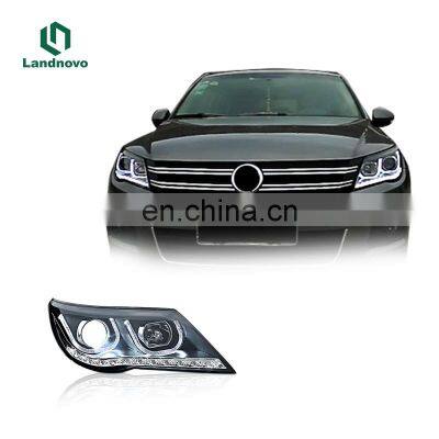 landnovo car accessories headlamp for VW Tiguan 2009-2012 led head lamp