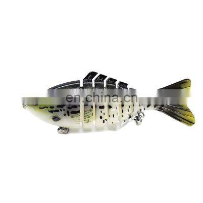 Byloo Multi Jointed Fishing Lure Artificial Hard ABS Bait With 3D Eyes And Treble Hook