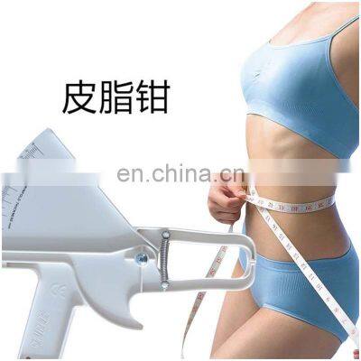 Fitness BMI Measuring Tool Black Slim Guide Skinfold Body Fat Caliper Set With Measure Tape