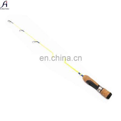 Fiberglass Ice Rod, 51cm ultralight Yellow Ice Fishing Rod, 20' Ice Fishing Rod