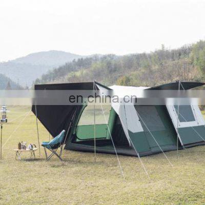 Camping waterproof family tent luxury outdoor big family tent 2 Bedrooms Large Automatic tent