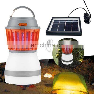 Outdoor Camping Solar Mosquito Killer Lamp Outdoor Lighting Insect Repellent Lamp USB Rechargeable solar mosquito killer lamps