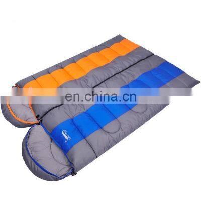 Wholesale Waterproof envelope double sleeping bag outdoor hiking sleeping bags with compression bag