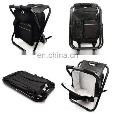 Camping Outdoor Beach Fishing Picnic Insulated Folding Backpack Chair Cooler Bag backpack folding chair